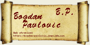 Bogdan Pavlović vizit kartica
